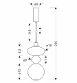 FLORES lampa wisząca mosiężny+brązowy+pomarańczowy 10W LED 3000K klosz biały 31-50632 Candellux