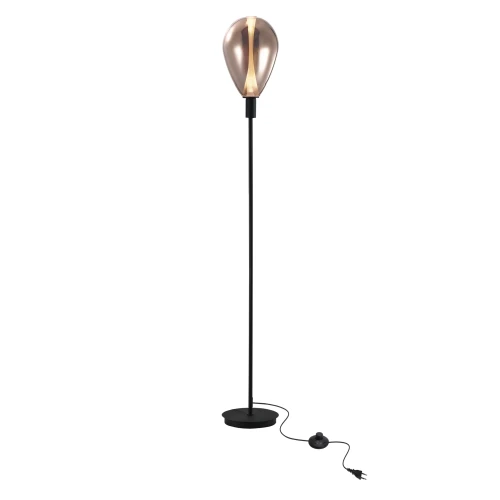 DENSO 20 lampa podłogowa czarny 1x5W G9 klosz miedziany 51-51134 Candellux