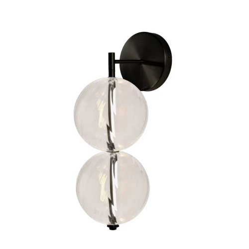 PLAYA lampa kinkiet czarny 10W LED 3000K klosz kula bezbarwny 22-50496 Candellux