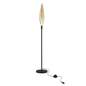 NORDIC lampa podłogowa czarny 1x5W G9 klosz bursztynowy 51-51240 Candellux