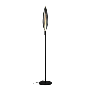 NORDIC lampa podłogowa czarny 1x5W G9 klosz dymiony 51-51202 Candellux