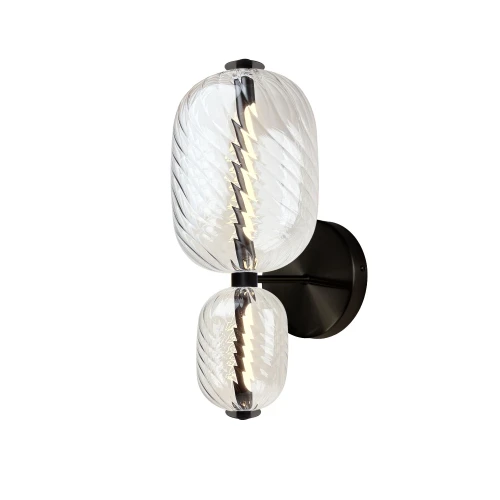 PLAYA lampa kinkiet czarny 10W LED 3000K klosz owalny bezbarwny 22-50540 Candellux