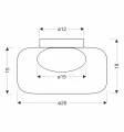 SOPRA 25 lampa sufitowa czarny 1x10W GX53 klosz złoty+biały 31-50984 Candellux