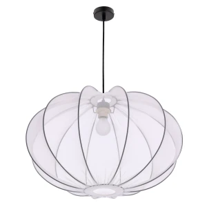 MELLOW lampa wisząca czarny 1x40W E27 abażur mist 60 biały kula 31-41975 Candellux