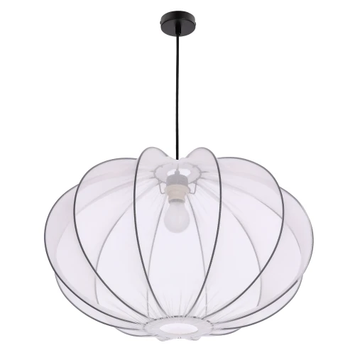 MELLOW lampa wisząca czarny 1x40W E27 abażur mist 60 biały kula 31-41975 Candellux