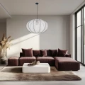 MELLOW lampa wisząca czarny 1x40W E27 abażur mist 60 biały kula 31-41975 Candellux