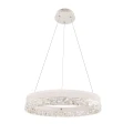 Lampa wisząca FROZI w stylu glamour – biały klosz z kryształkami – eleganckie i nowoczesne oświetlenie salonu LED 31-35547 Candellux