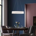 Lampa wisząca FROZI w stylu glamour – biały klosz z kryształkami – eleganckie i nowoczesne oświetlenie salonu LED 31-35547 Candellux