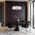 Lampa wisząca FROZI w stylu glamour – biały klosz z kryształkami – eleganckie i nowoczesne oświetlenie salonu LED 31-35547 Candellux