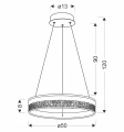 Lampa wisząca FROZI w stylu glamour – złoty klosz z kryształkami – eleganckie i nowoczesne oświetlenie salonu LED 31-35554 Candellux