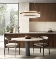 Lampa wisząca FROZI w stylu glamour – złoty klosz z kryształkami – eleganckie i nowoczesne oświetlenie salonu LED 31-35554 Candellux
