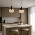 BUENO lampa wisząca czarny 1x9W GX53 klosz bezbarwny+złoty 31-50465 Candellux