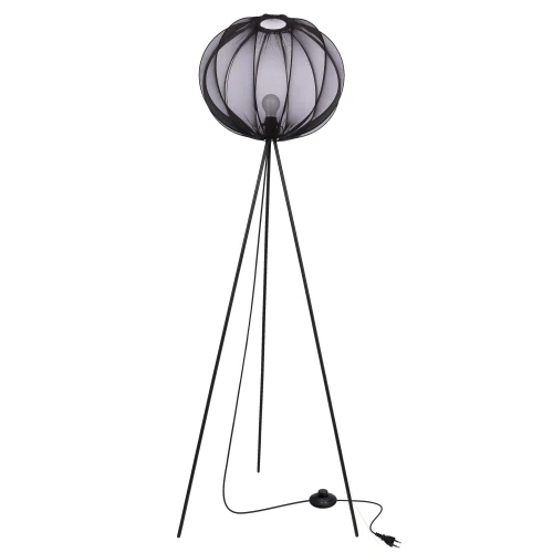 MELLOW lampa podłogowa czarny 1x40W E27 abażur mist 52 czarny kula 51-41944 Candellux