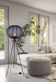 MELLOW lampa podłogowa czarny 1x40W E27 abażur mist 52 czarny kula 51-41944 Candellux