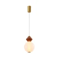 FLORES lampa wisząca mosiężny+brązowy 7W LED 3000K klosz biały 31-50625 Candellux
