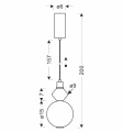 FLORES lampa wisząca mosiężny+brązowy 7W LED 3000K klosz biały 31-50625 Candellux