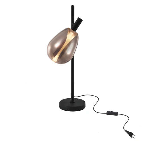 DENSO 26 lampka stołowa czarny 1x10W G9 klosz miedziany 41-51158 Candellux