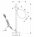 DENSO 26 lampka stołowa czarny 1x10W G9 klosz miedziany 41-51158 Candellux