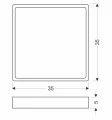 Quattro lampa sufitowa plafon kwadrat perłowy 35x35 18W LED 4000K klosz biały 10-31969 Candellux