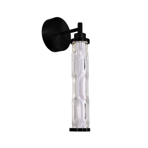 CORTE lampa kinkiet czarny matowy 10W LED 3000K klosz bezbarwny 21-50755 Candellux