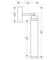 CORTE lampa kinkiet czarny matowy 10W LED 3000K klosz bezbarwny 21-50755 Candellux