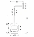 GLAXI lampa kinkiet czarny 1x9W GX53 klosz bezbarwny+brązowy 21-50410 Candellux