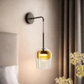 GLAXI lampa kinkiet czarny 1x9W GX53 klosz bezbarwny+żółty 21-50403 Candellux