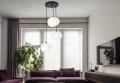 Lampa wisząca STONES w stylu Japandi - okrągła podstawa z kloszami 20 cm w kształcie kamienia - nowoczesne oświetlenie salonu 3x E27 33-35172 Candellux
