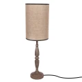 CARDINALE lampa stołowa h-67 cm ciemny szary 1x40 E27 abażur ciemny lniany 41-40084 Candellux