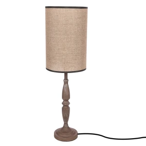 CARDINALE lampa stołowa h-67 cm ciemny szary 1x40 E27 abażur ciemny lniany 41-40084 Candellux