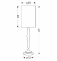 CARDINALE lampa stołowa h-67 cm ciemny szary 1x40 E27 abażur ciemny lniany 41-40084 Candellux