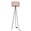 SHANTI lampa podłogowa czarny 1x40W E27 abażur jasny wrzosowy 51-38715 Candellux
