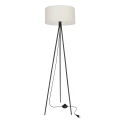 SHANTI lampa podłogowa czarny 1x40W E27 abażur szary 51-38722 Candellux