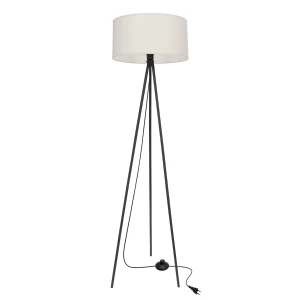 SHANTI lampa podłogowa czarny 1x40W E27 abażur szary 51-38722 Candellux