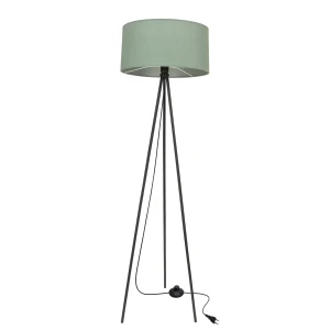 SHANTI lampa podłogowa czarny 1x40W E27 abażur miętowy 51-38753 Candellux