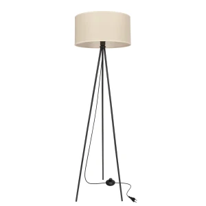 SHANTI lampa podłogowa czarny 1x40W E27 abażur beżowy 51-38760 Candellux