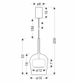 GLAXI lampa wisząca czarny 1x9W GX53 klosz bezbarwny+żółty 31-50366 Candellux