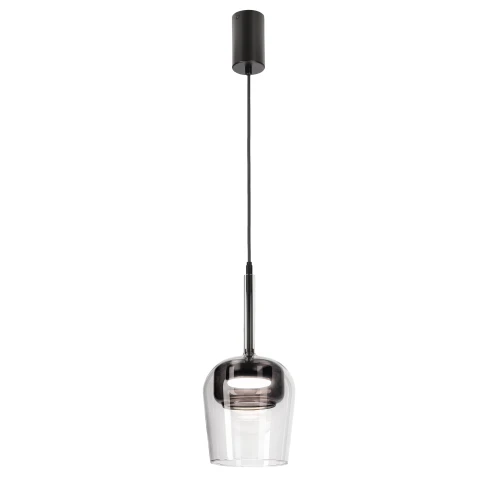 GLAXI lampa wisząca czarny 1x9W GX53 klosz bezbarwny+dymiony 31-50359 Candellux