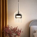 GLAXI lampa wisząca czarny 1x9W GX53 klosz bezbarwny+dymiony 31-50359 Candellux
