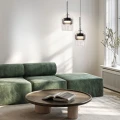 GLAXI lampa wisząca czarny 1x9W GX53 klosz bezbarwny+dymiony 31-50359 Candellux