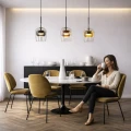 GLAXI lampa wisząca czarny 1x9W GX53 klosz bezbarwny+dymiony 31-50359 Candellux