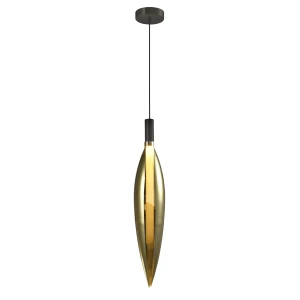 NORDIC lampa wisząca czarny 1x5W G9 klosz złoty 31-51332 Candellux