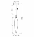 NORDIC lampa wisząca czarny 1x5W G9 klosz złoty 31-51332 Candellux