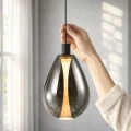 DENSO 20 lampa wisząca czarny 1x5W G9 klosz dymiony 31-51363 Candellux