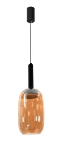 BUENO lampa wisząca czarny 1x9W GX53 klosz bezbarwny+bursztynowy 31-50458 Candellux