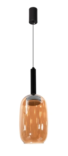 BUENO lampa wisząca czarny 1x9W GX53 klosz bezbarwny+bursztynowy 31-50458 Candellux