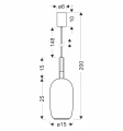 BUENO lampa wisząca czarny 1x9W GX53 klosz bezbarwny+bursztynowy 31-50458 Candellux