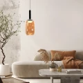 BUENO lampa wisząca czarny 1x9W GX53 klosz bezbarwny+bursztynowy 31-50458 Candellux