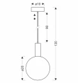 TESTA lampa wisząca beżowy 1x10W G9 klosz biały 31-50892 Candellux