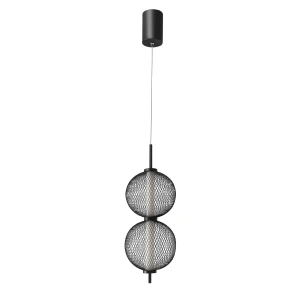 PUMA lampa wisząca 14cm czarny 10W LED 3000K klosz biały 32-35356 Candellux